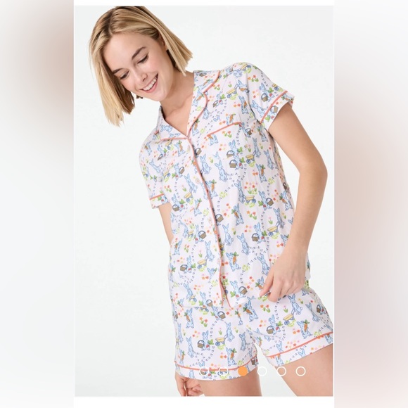 Roller Rabbit Hoppy Spring 🐰🐇Polo Pajamas - Size M - RARE - SOLD OUT ONLINE - Picture 4 of 7